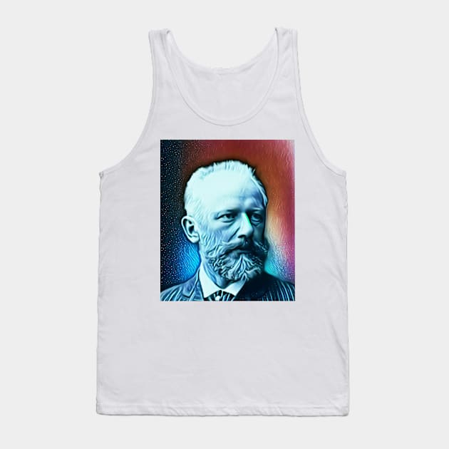 Pyotr Ilyich Tchaikovsky Portrait | Pyotr Ilyich Tchaikovsky Artwork 5 Tank Top by JustLit